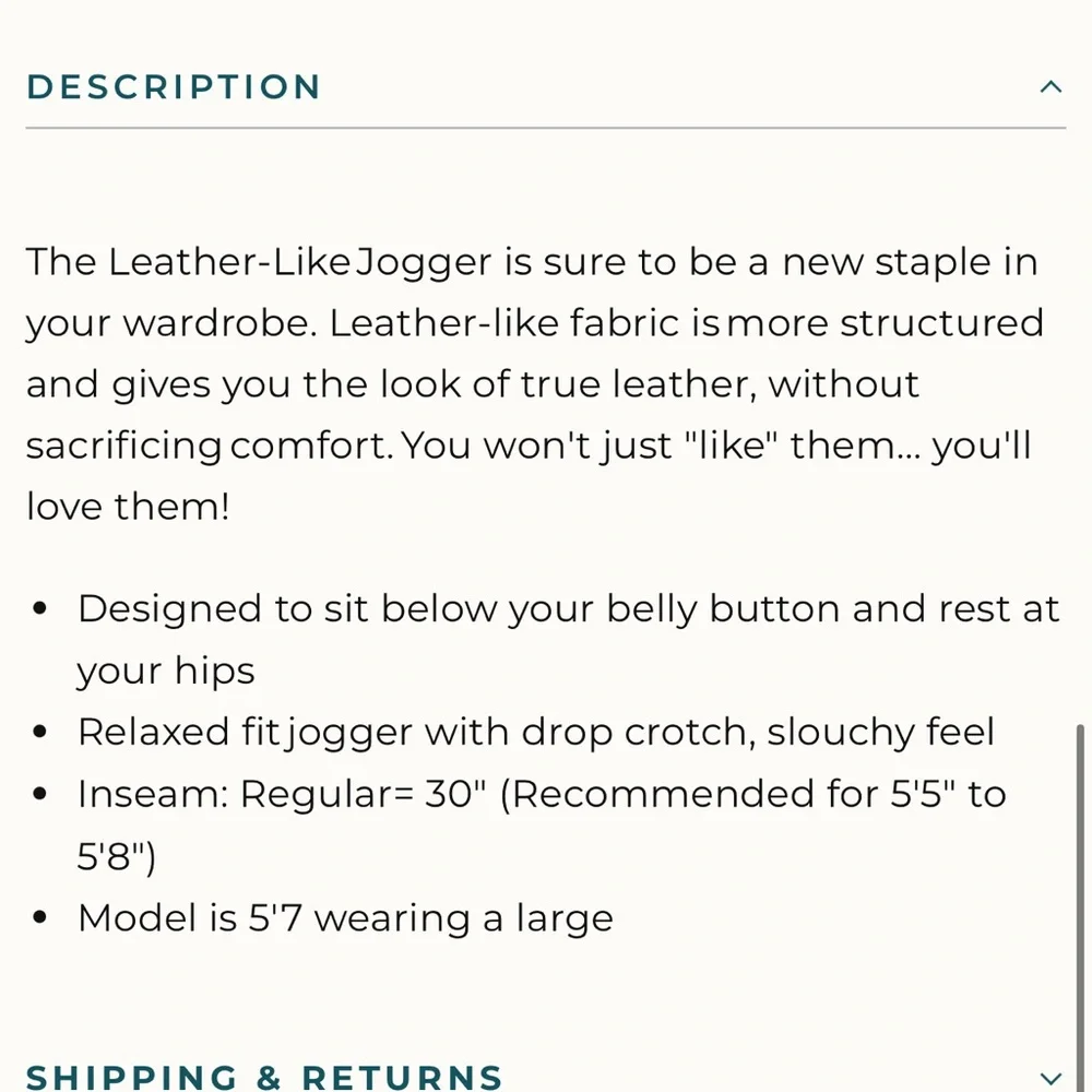 Spanx Faux Leather Joggers Black - Picture 4 of 10